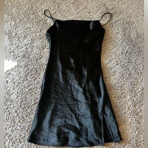 Black slip dress